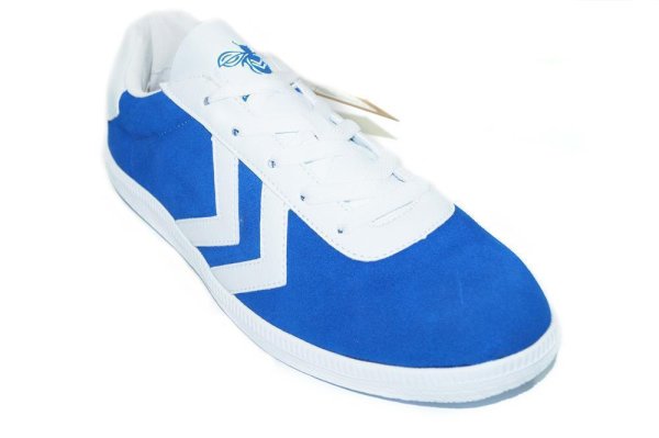 NEU Hummel Off-Field Schuhe Sneaker Unisex Retro Leder Blau EUR 40