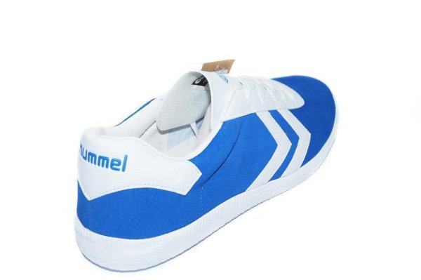 NEU Hummel Off-Field Schuhe Sneaker Unisex Retro Leder Blau EUR 46